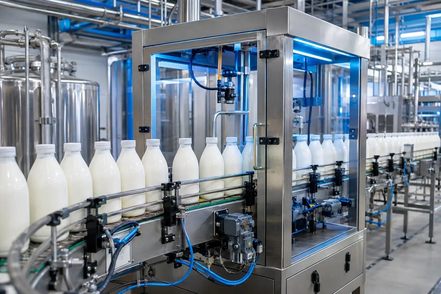 Control integral de calidad en una línea láctea