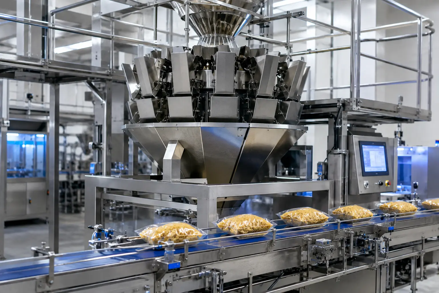 Pesaje automático para empaque de alimentos